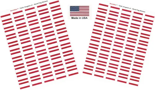 Miniatura 178 de 100 calcomanías de la bandera de Alaska; 1.5" x 1" hechas en Estados Unidos, calcomanías autoadhesivas de la bandera del estado para álbumes
