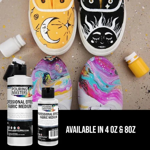 Miniatura 5 de Pouring Masters Professional Effects - Tela mediana de 4 onzas, extensor, mejora la adherencia de pintura a los textiles, medio de tela para pintura