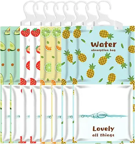 8 bolsas deshumidificadoras colgantes para cocina, baño, armario, bolsas deshumidificadoras (4 colores)