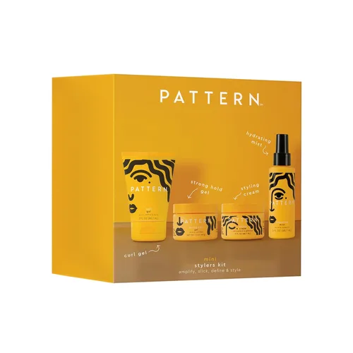 PATTERN Beauty Mini Stylers Kit 3 fl oz. - para Cabello Rizado, En Espiral y de Textura Compacta - Incluye Bruma Hidratante, Gel para Rizos, Crema