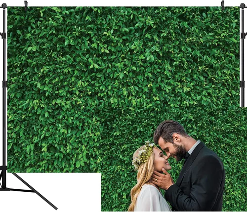 Miniatura 6 de Fondo de pared de césped, hojas verdes, césped, fiesta, fotografía, decoración vegetal, cumpleaños, baby shower, boda, 5 x 3 pies PCK39A