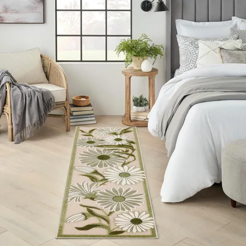 Miniatura 20 de Nourison Home Aloha - Alfombra beige de 2 pies 3 pulgadas x 12 pies, fácil de limpiar, no se desprende, para dormitorio, sala de estar, comedor