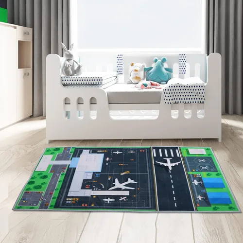 Miniatura 3 de Alfombra de dormitorio infantil de 31 a 47 pulgadas, alfombra creativa de diversión para el aeropuerto, alfombra suave para niños, bonita alfombra