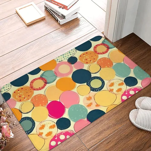 Miniatura 15 de Tapete para puerta delantera, tapete de bienvenida con estampado floral azul y blanco, absorbente, antideslizante, tapete de entrada suave, alfombra