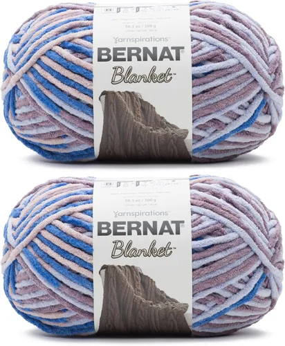 Miniatura 14 de Bernat - Estambre para mantas súper esponjoso acrílico, 2 paquetes de 300g/10.5 onzas, #6, chenilla gruesa de peso pesado para tejer y crochet