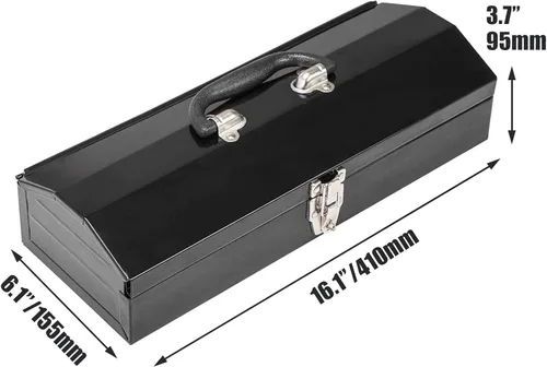 Miniatura 3 de Torin ATB102B - Caja de herramientas portátil de acero de 16.0 in con cierre de metal, color negro