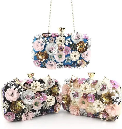 Miniatura 6 de Lanpet Bolso de mano de noche con correa de cadena para mujer, bolso de hombro