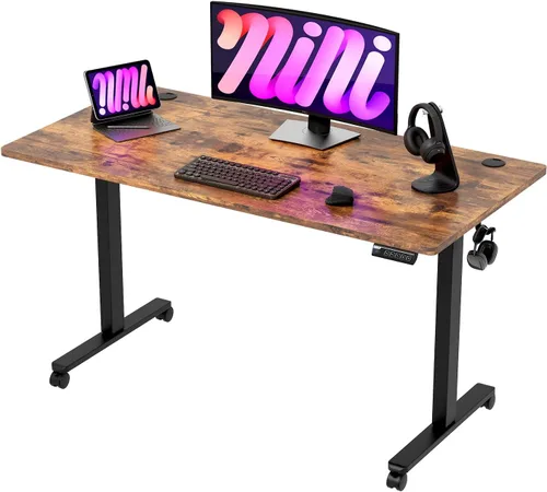 Miniatura 14 de Monomi Escritorio Eléctrico de Altura Ajustable de Pie, 48x24 Pulgadas, Escritorio Ergonómico para Oficina en Casa Sentado/De Pie