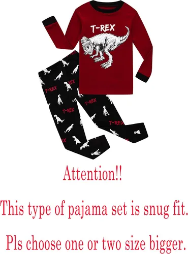 Miniatura 2 de KikizYe Conjunto de pijama para niños pequeños y grandes, pijama 100% algodón