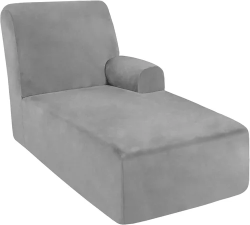 ULTICOR Funda Adicional para Chaise (Gris Claro, Grande - Chaise Derecho)