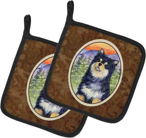 Miniatura 225 de Caroline's Treasures SS8617PTHD - Juego de soportes para ollas de cocina resistentes al calor, almohadillas calientes para horno para cocinar, Husky