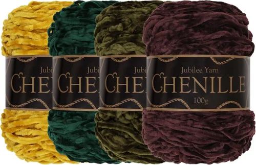 Miniatura 28 de JubileeYarn - Hilo de chenilla (3.53 oz/poliéster peinado, circonita), 1 pastel
