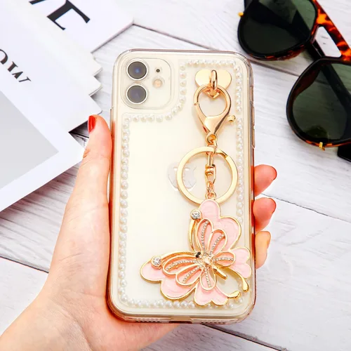 Miniatura 6 de Moxweyeni 8 Piezas Anillo de Dedo para Teléfono Celular Adhesivo Metal Soporte de Agarre con Lazo Soporte Charm en Forma de Corazón Gancho