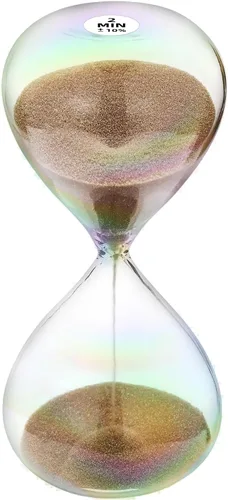 Miniatura 22 de Reloj de arena con temporizador de arena de 1 minuto con arena de color marrón, reloj de arena grande de 1 minuto, reloj de arena de 1 minuto