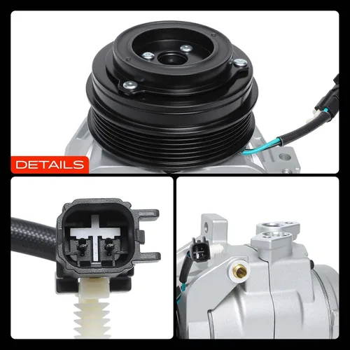 Miniatura 9 de A-Premium Compresor de aire acondicionado de CA con embrague compatible con Ford F-150 2015-2017 V6 2.7L turbocompresor, con estilo DKS20