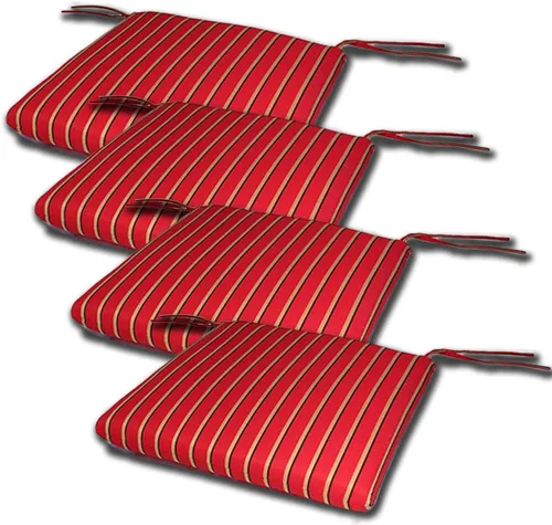 Miniatura 15 de Comfort Classics Sunbrella - Juego de 4 cojines de asiento estilo borde de cuchillo para interiores y exteriores, 20 pulgadas de ancho x 19 pulgadas