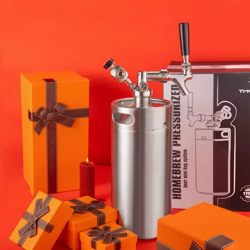 Miniatura 7 de TMCRAFT Mini granelero de barril de 128 onzas, sistema de barril de acero inoxidable presurizado con regulador de CO2 actualizado que se mantiene