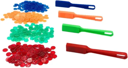 Miniatura 2 de Yuanhe Virutas magnéticas de varita de bingo, 4 colores para aprendizaje de ciencias, conteo familiar, actividades nocturnas
