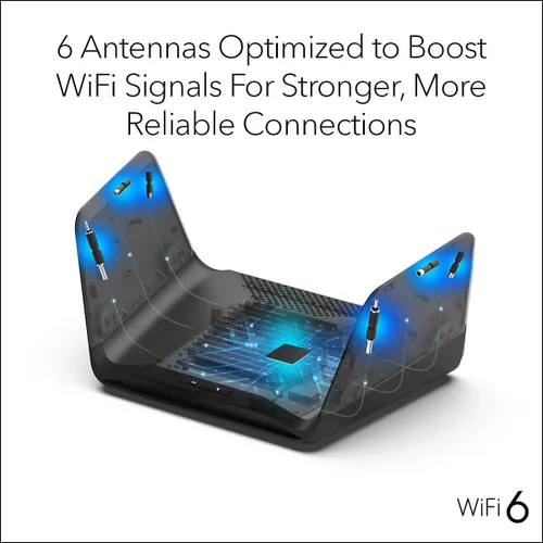 Miniatura 5 de NETGEAR Nighthawk 8-Stream WiFi 6 Router (RAX70) - Características de seguridad, velocidad inalámbrica de tres bandas AX6600 (hasta 6.6 Gbps)