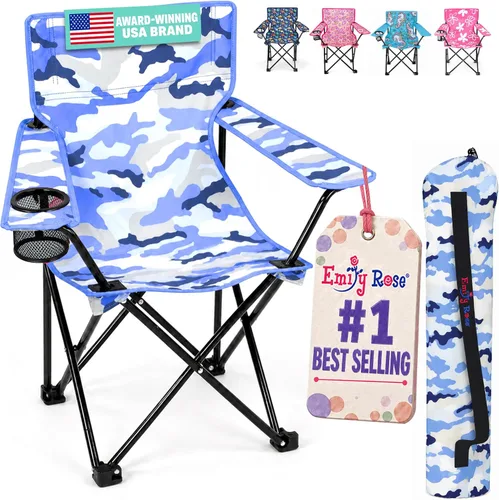 Emily Rose Silla de Playa y Campamento Plegable para Niños con Seguro de Seguridad - Silla de Viaje y Campamento para Niños, Niñas y Bebés de 2 a 7