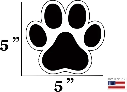 Miniatura 2 de Rogue River Tactical Calcomanía para parachoques con estampado de pata de perro y gato para automóvil, regalo para laptop, pared, ventana, 5 pulgadas