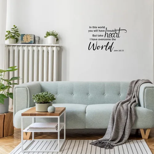 Miniatura 2 de BBTO Calcomanías de pared con versículo bíblico, con cita inspiradora, calcomanías religiosas y motivacionales de las Escrituras, calcomanías