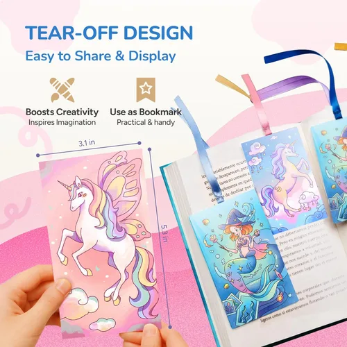 Miniatura 7 de JoyCat Paquete de 2 libros de pintura de bolsillo con agua para colorear para niños, juego de juguetes de actividades de arte y manualidades, kit