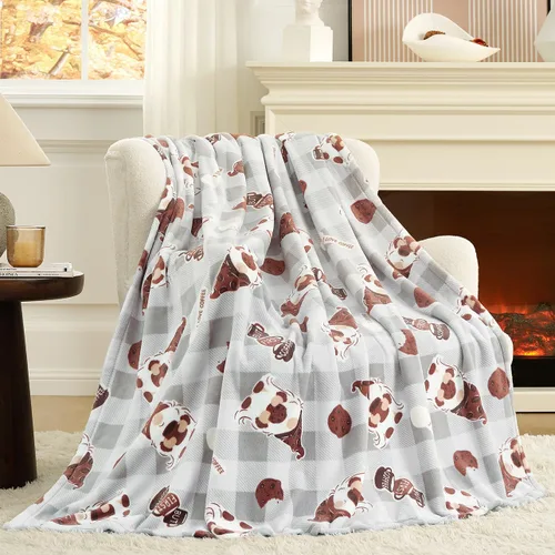 Miniatura 17 de Cozy Bliss Manta patriótica de gnomo, manta cálida para el 4 de julio, manta de felpa lechosa, ultra suave y acogedora para sofá, sofá y cama, azul