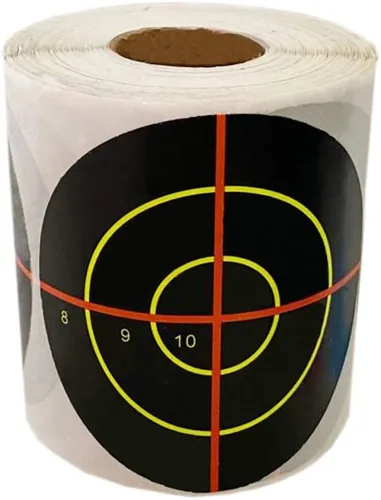 Miniatura 2 de Pegatinas de papel reactivo de 3 pulgadas para disparar, 250 rollos autoadhesivos para pistola BB, pistola de pellets, Airsoft, pistola, práctica