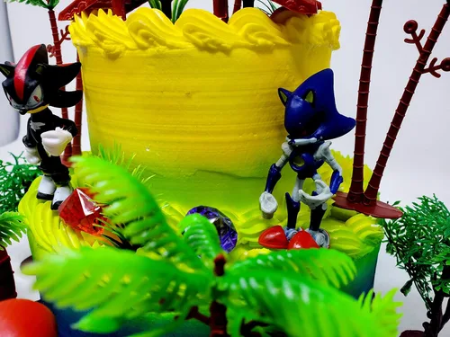 Miniatura 2 de SONIC and Friends - Decoración para pastel de fiesta de cumpleaños con figuras de Sonic y accesorios decorativos