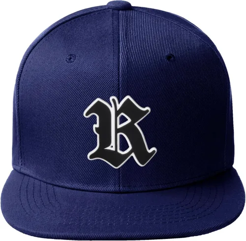 Miniatura 291 de Daxton Gorra clásica con visera de billete plano con letras del alfabeto inglés antiguo de la A a la Z