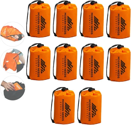 Miniatura 13 de MODERN NEEDS Emergency Sleeping Bag Survival – Thermal Blanket & Bivy Sack Emergency Bivy & Survival Blanket Outdoor Sleeping Bag & Hiking