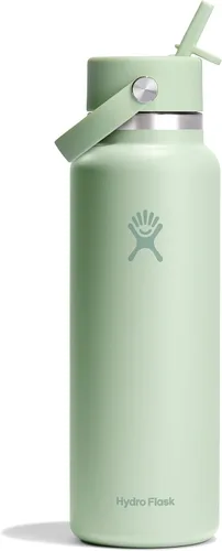 Miniatura 125 de Hydro Flask Botella de agua – Acero inoxidable aislado – Tapa flexible con popote de boca ancha, antiderrames, a prueba de fugas y recargable en 32
