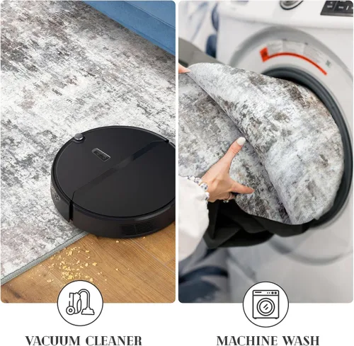 Miniatura 6 de Lansny Alfombra pequeña abstracta de 2 x 3 pies, alfombra de entrada, alfombra lavable para puerta de entrada, alfombra lavable antideslizante