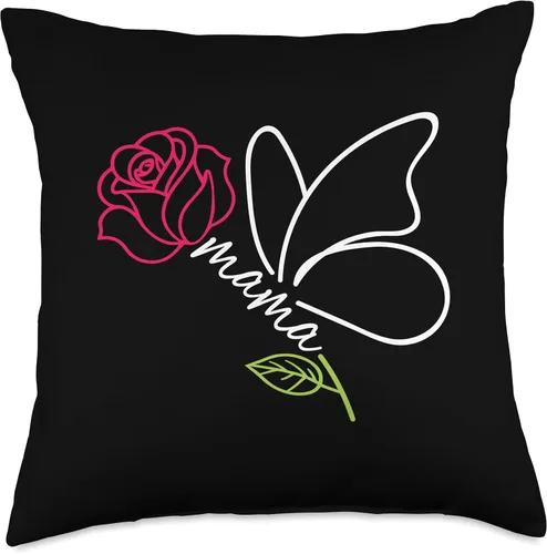 Miniatura 4 de Almohada para mujer, diseño de mariposa con diseño de mariposa y rosa, regalo para el día de la madre