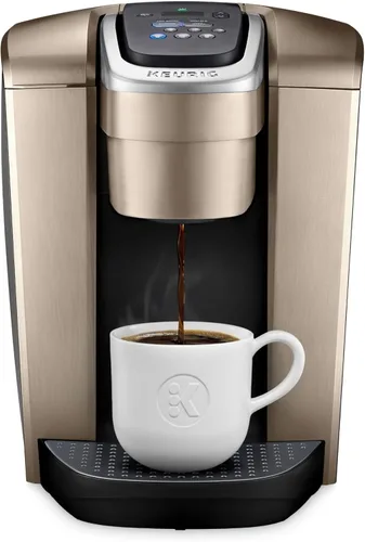 Keurig K-Elite - Cafetera de cápsulas K-Cup de una sola porción, con control de fuerza y temperatura, capacidad de café helado, tamaño de Oro
