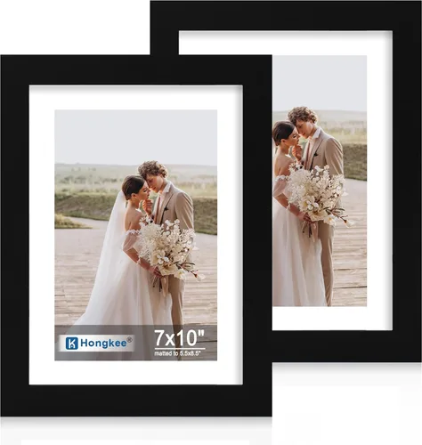 Miniatura 107 de Hongkee - Juego de 2 marcos de fotos, HK042515-MD5.5X8.5-BK(2PK)
