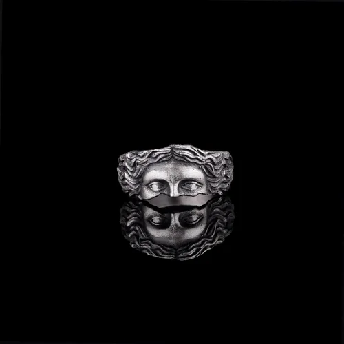 Miniatura 3 de Anillo de ojos Venus De Milo, Anillo griego antiguo de plata, Anillo de plata del Louvre Venus, Anillo de plata romana vintage, Anillo de plata