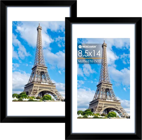 Miniatura 20 de NEXCOVER Portarretratos de 8.5 x 11 pulgadas, color negro, 10 unidades, marcos de fotos de 8.5 x 11 pulgadas con plexiglás HD inastillable, marcos