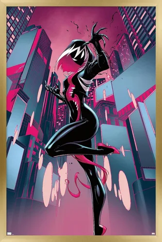 Miniatura 17 de Trends International Marvel Comics Ghost Spider Venom - Póster de pared de Spider-Gwen #24, 22.4 pulgadas de largo x 14.7 W, versión enmarcada
