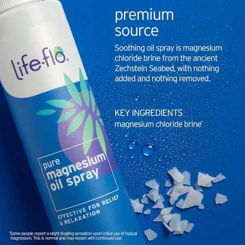 Miniatura 2 de Life-Flo Aceite de magnesio puro para pies y cuerpo – Spray de magnesio 100% puro de The Zechstein Seabed – Spray para pies, relaja y rejuvenece