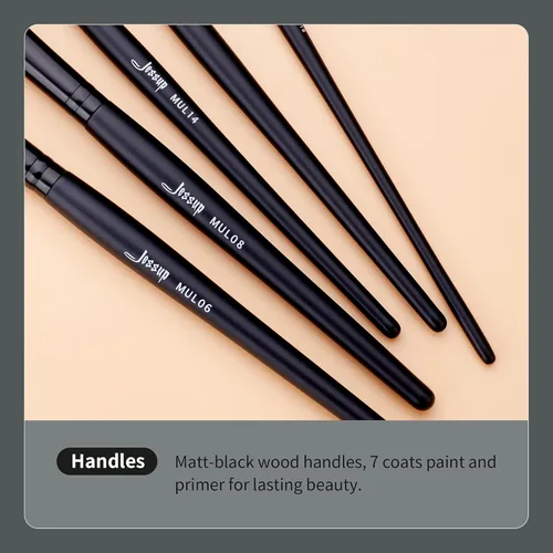 Miniatura 5 de Jessup Juego de brochas de maquillaje veganas con corrector en polvo, sombra de ojos, brocha para delineador de ojos, 16 piezas, cepillo cosmético