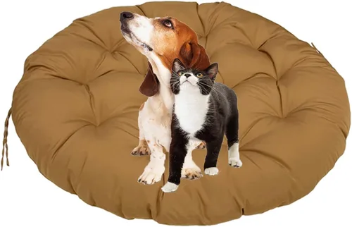 Miniatura 10 de Cojín redondo grueso para silla Papasan de 15.7 x 15.7 in, cojín de suelo extraíble para exteriores, cojín para silla Papasan al aire libre, cojín