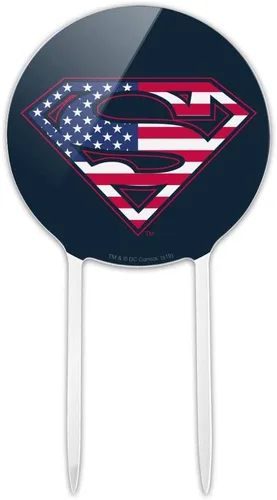 Acrílico Superman USA Bandera Americana Escudo Logo Decoración de Fiesta para Boda Aniversario Cumpleaños Graduación