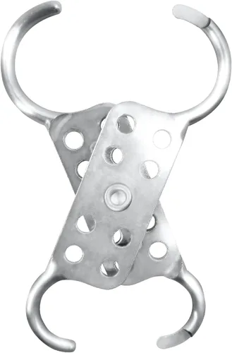 Miniatura 7 de Bloqueo de etiquetado cerrojo 10 Pack 8 agujero diseño ignífugo flor seguridad doble cabeza hebilla de aluminio bloqueo Silver