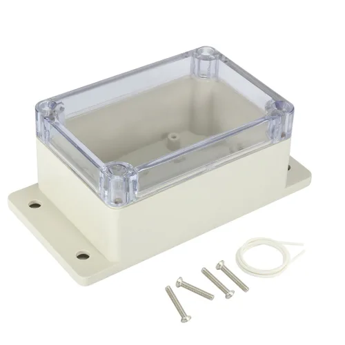 Miniatura 6 de Caja de conexiones de plástico ABS impermeable a prueba de polvo, recinto universal para proyectos eléctricos con cubierta transparente