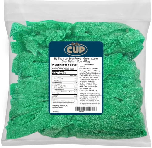 Miniatura 17 de By The Cup Berry Blue Sour Belts, bolsa a granel de 1 lb