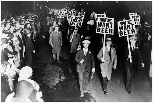HISTORIX Foto impresa de protesta antiprohibición del sindicato de trabajadores vintage de 1931 – 24 x 36 pulgadas antiprohibición reunión de