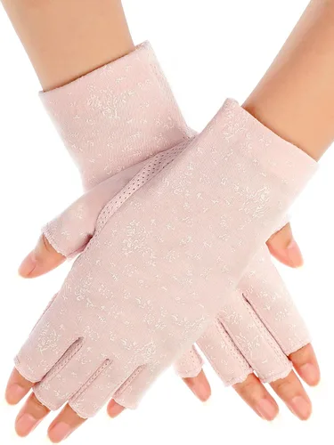 Miniatura 9 de Maxdot Guantes sin dedos para mujer, con protección solar, guantes de conducción de verano, antideslizantes, con protección UV, para exteriores