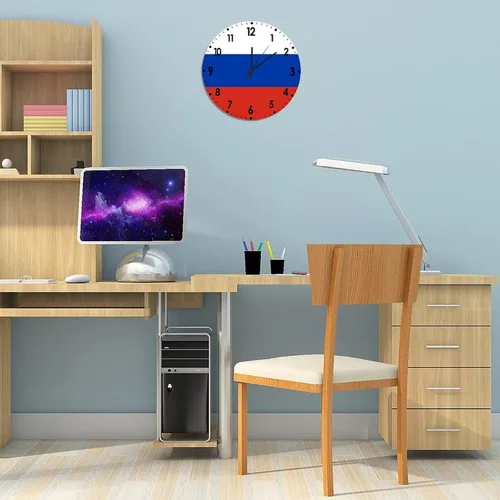 Miniatura 53 de Cheyan Reloj de pared con bandera de Canadá de 12 pulgadas, silencioso, sin tictac, de PVC, funciona con pilas, reloj redondo decorativo, regalo